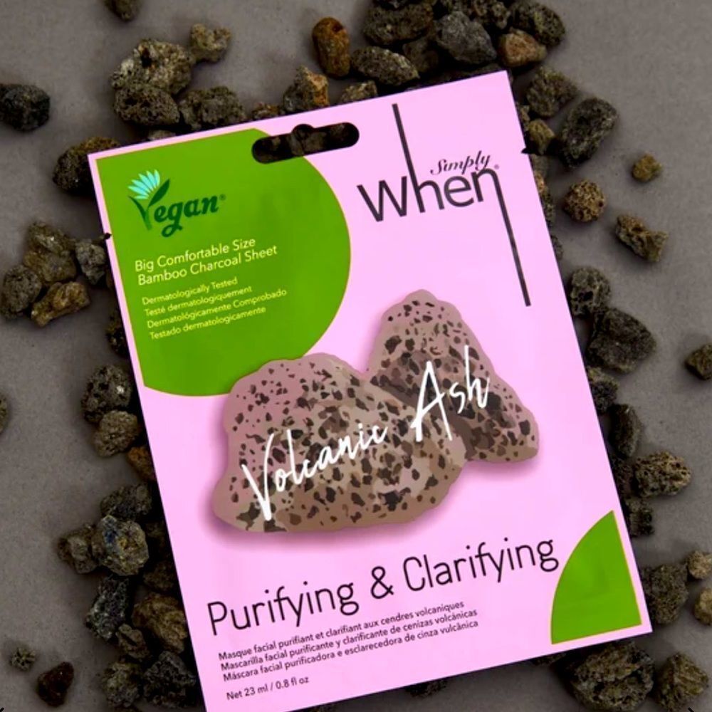 NWT Simply When Volcanic Ash Purifying Sheet Mask